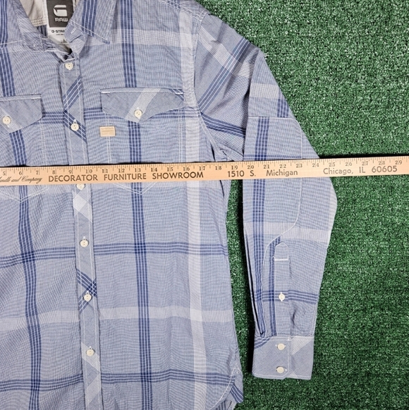 G-Star Raw Originals Plaid Button Down Dress Shirt / Mens Size Large - Picture 3 of 13